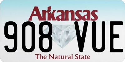 AR license plate 908VUE
