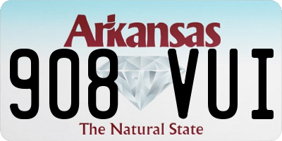 AR license plate 908VUI