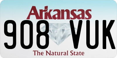 AR license plate 908VUK