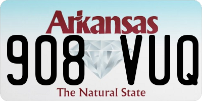 AR license plate 908VUQ