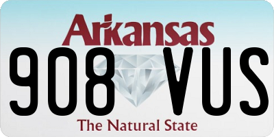 AR license plate 908VUS