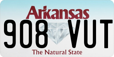 AR license plate 908VUT
