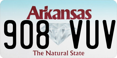 AR license plate 908VUV