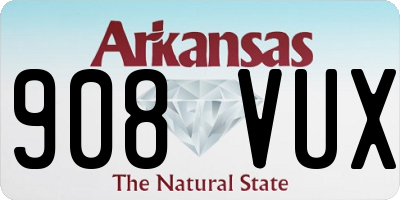 AR license plate 908VUX