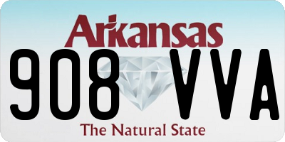 AR license plate 908VVA
