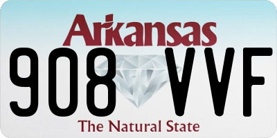 AR license plate 908VVF