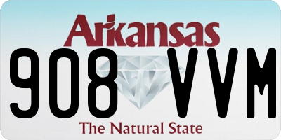 AR license plate 908VVM