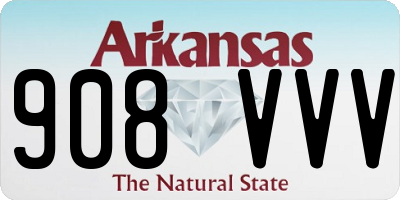 AR license plate 908VVV