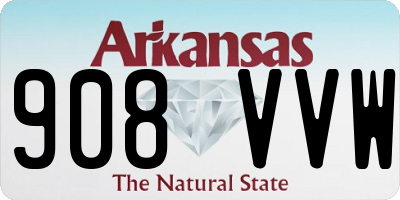 AR license plate 908VVW