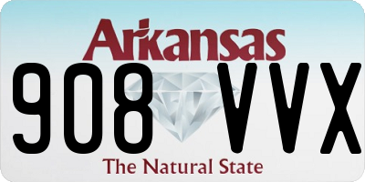 AR license plate 908VVX