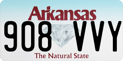 AR license plate 908VVY