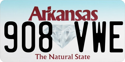 AR license plate 908VWE