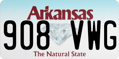 AR license plate 908VWG