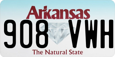 AR license plate 908VWH
