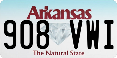 AR license plate 908VWI