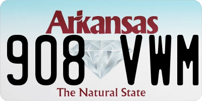 AR license plate 908VWM