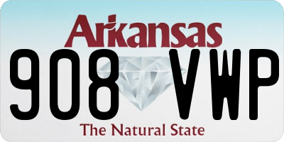 AR license plate 908VWP