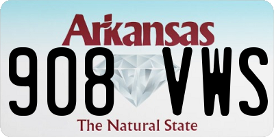 AR license plate 908VWS