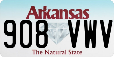 AR license plate 908VWV