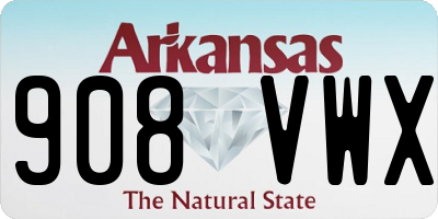 AR license plate 908VWX