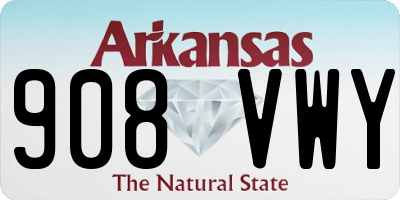 AR license plate 908VWY