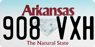 AR license plate 908VXH