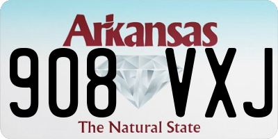 AR license plate 908VXJ