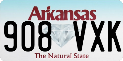 AR license plate 908VXK