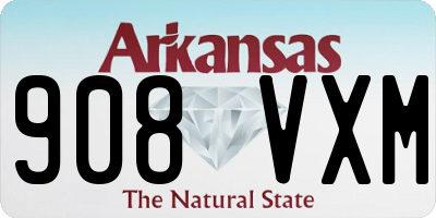 AR license plate 908VXM