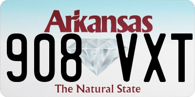 AR license plate 908VXT