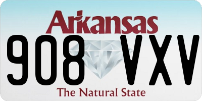 AR license plate 908VXV