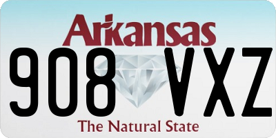 AR license plate 908VXZ