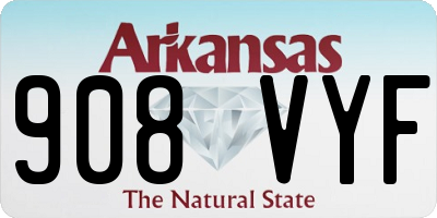 AR license plate 908VYF