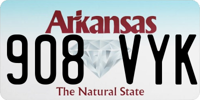 AR license plate 908VYK