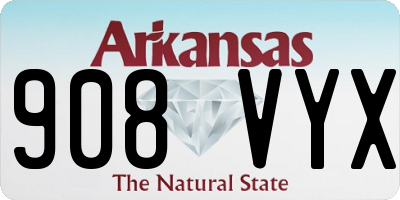 AR license plate 908VYX