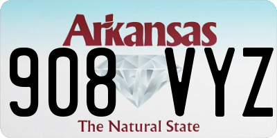 AR license plate 908VYZ