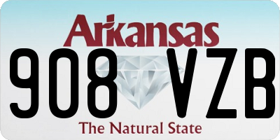 AR license plate 908VZB