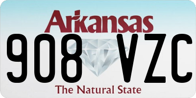 AR license plate 908VZC
