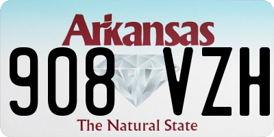 AR license plate 908VZH