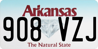 AR license plate 908VZJ