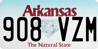 AR license plate 908VZM