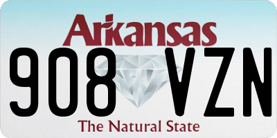 AR license plate 908VZN