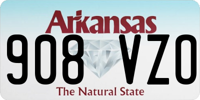 AR license plate 908VZO