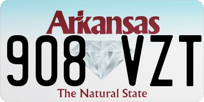 AR license plate 908VZT