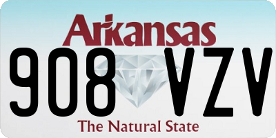AR license plate 908VZV
