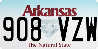 AR license plate 908VZW