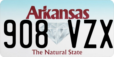 AR license plate 908VZX