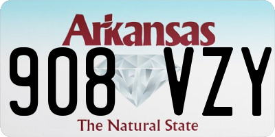 AR license plate 908VZY