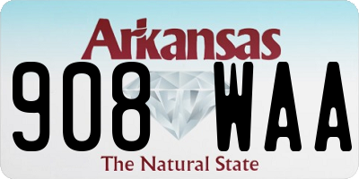 AR license plate 908WAA