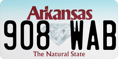 AR license plate 908WAB
